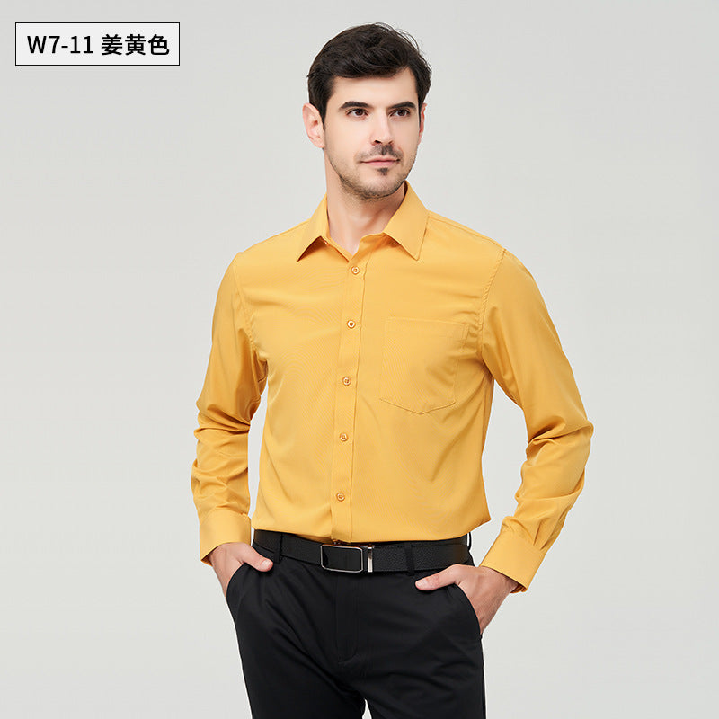 Cross-border Men's Long-sleeved White Shirt Summer High-end Compulsive Simple Shirt Party Fashion Business Shirt Men's