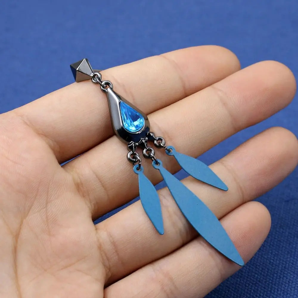 Game Honkai Star Rail Aventurine Cosplay Earrings Peafowl Pendant Ear