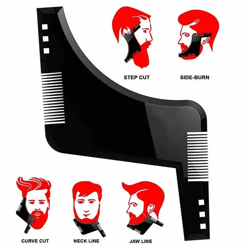 2024 Men Beard Template StylingTool Double Sided Beard Shaping Comb