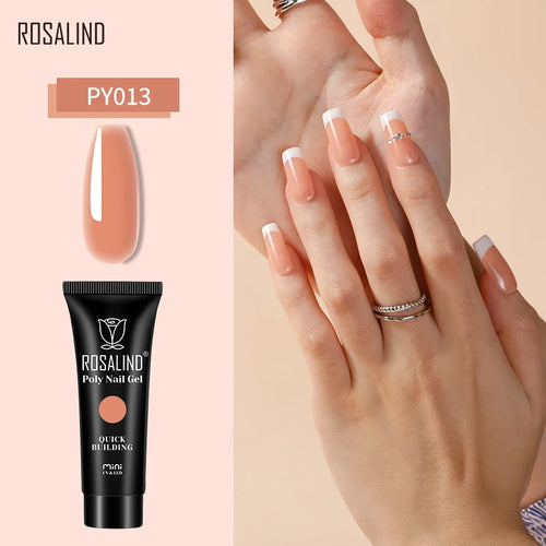 Rosalind Clear/Nude/Champagne Silver Poly Nail Gel Glitter Quick