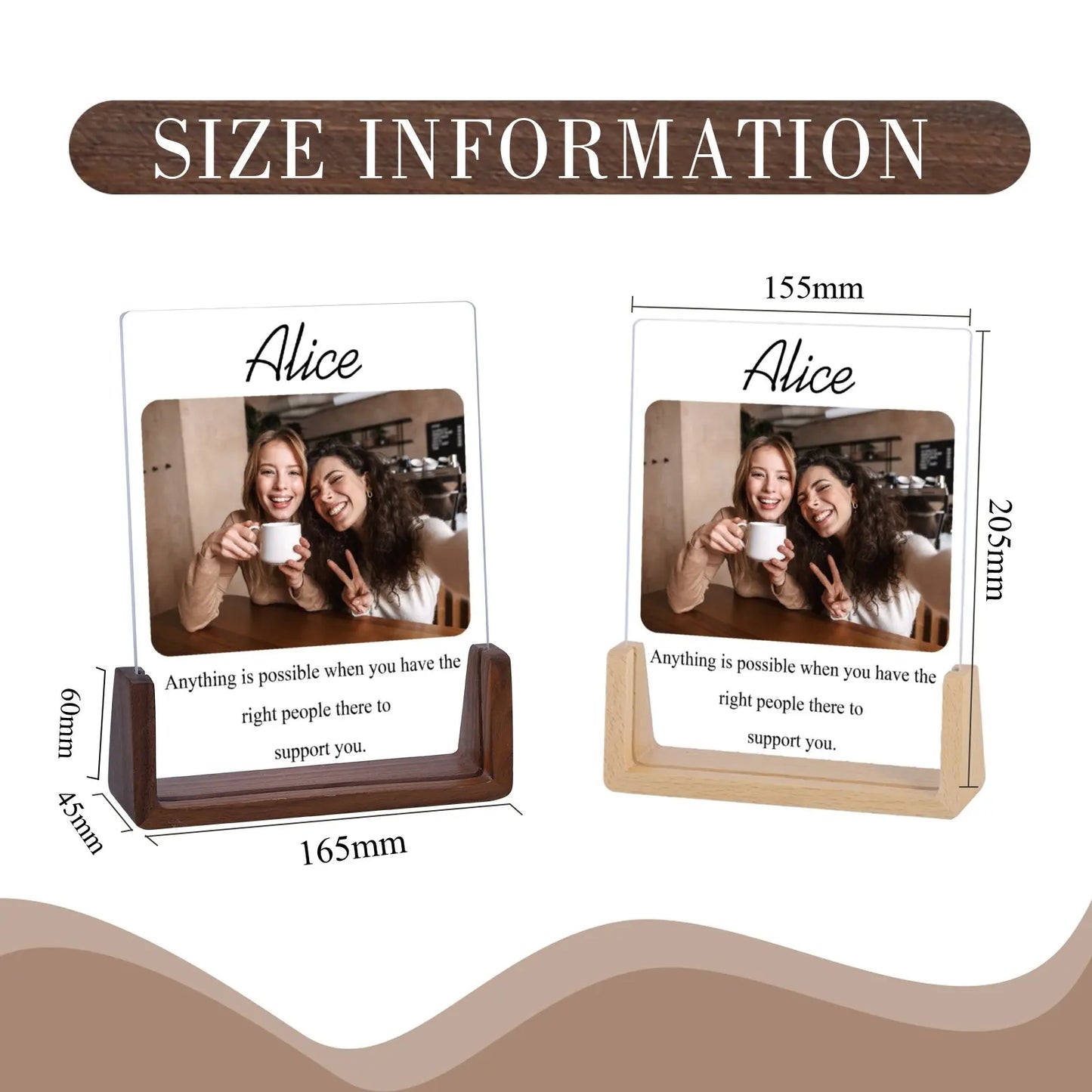 Custom Best Friend Photo Frame Personalized Print Friendship Gifts for