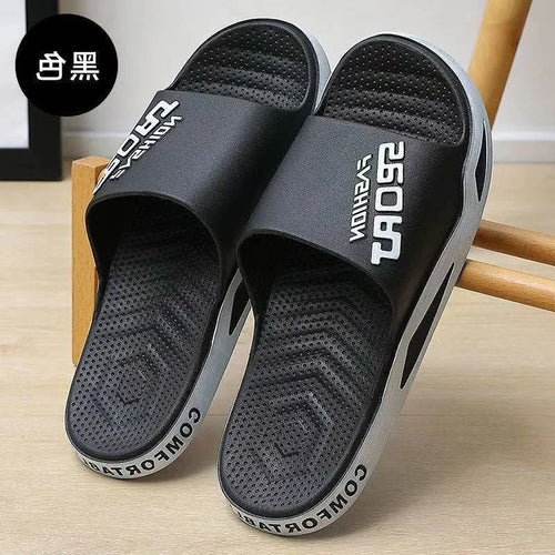 Slippers for men can be worn externally in summer. Trendy bathroom,