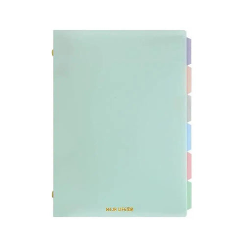 Soft A5 Binder Notebook Pastel Color with Pastel Index Divider Loose