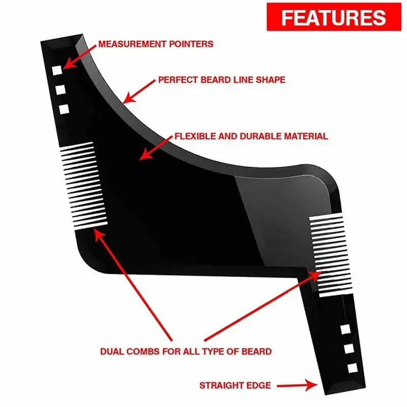 2024 Men Beard Template StylingTool Double Sided Beard Shaping Comb