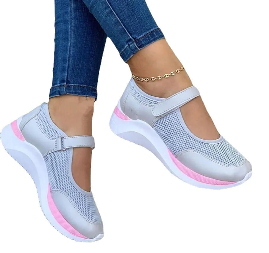 Zapatillas Mujer Sneakers Trendy Mesh Platform Socks Hollow Out