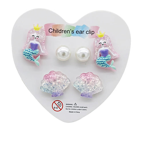 Strong Magnetic Children Clip on Earrings for Girls Non Piercing