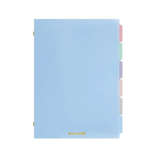 Soft A5 Binder Notebook Pastel Color with Pastel Index Divider Loose