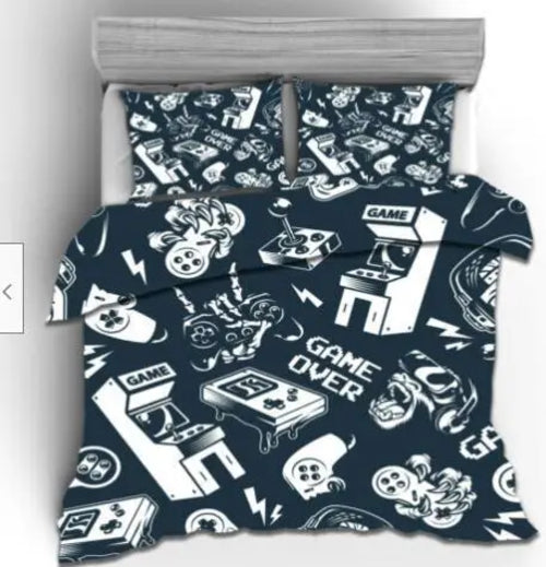 Gamer Bedding Sets for Boys, Duvet Cover Set, Video Games Comforter