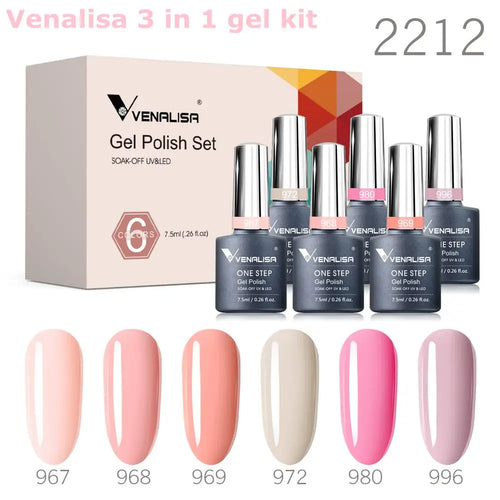 6pcs Venalisa Construction Gel Kit Stronger Jelly Color Reinforce