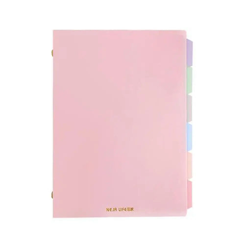 Soft A5 Binder Notebook Pastel Color with Pastel Index Divider Loose