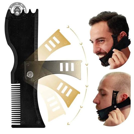 1pcs Adjustable Beard Shaping Tool with Comb Beard Styling Template