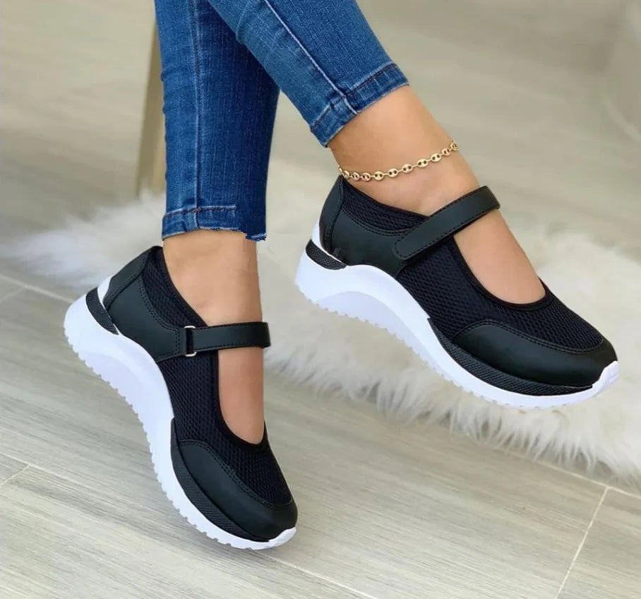 Zapatillas Mujer Sneakers Trendy Mesh Platform Socks Hollow Out