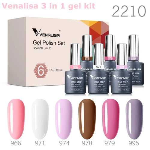 6pcs Venalisa Construction Gel Kit Stronger Jelly Color Reinforce