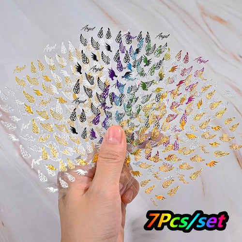 5*24Pcs=120Pcs Christmas Children Cartoon Nail Tips Colorful Cute Girl