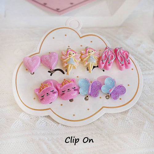 Strong Magnetic Children Clip on Earrings for Girls Non Piercing