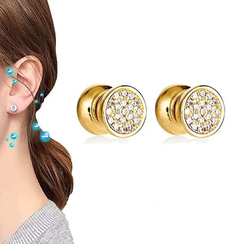 Fashion Without Pierced Magnetic Ear Clip Earrings For Women Shiny