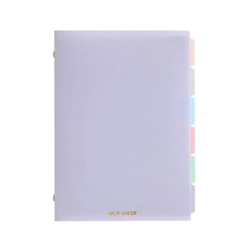 Soft A5 Binder Notebook Pastel Color with Pastel Index Divider Loose