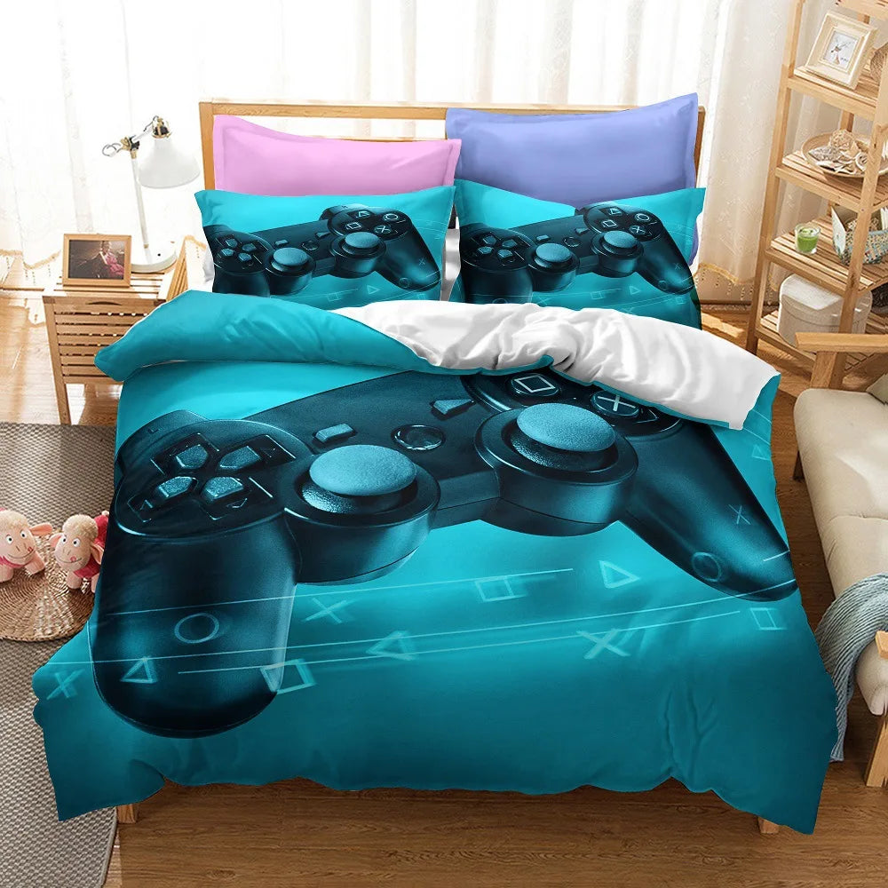 Gamer Bedding Sets for Boys, Duvet Cover Set, Video Games Comforter