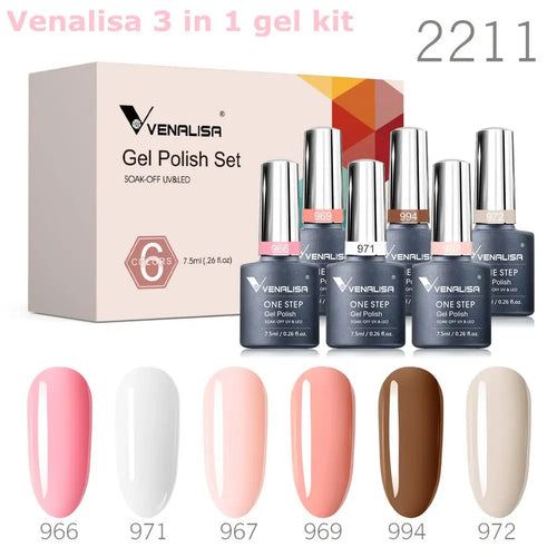 6pcs Venalisa Construction Gel Kit Stronger Jelly Color Reinforce