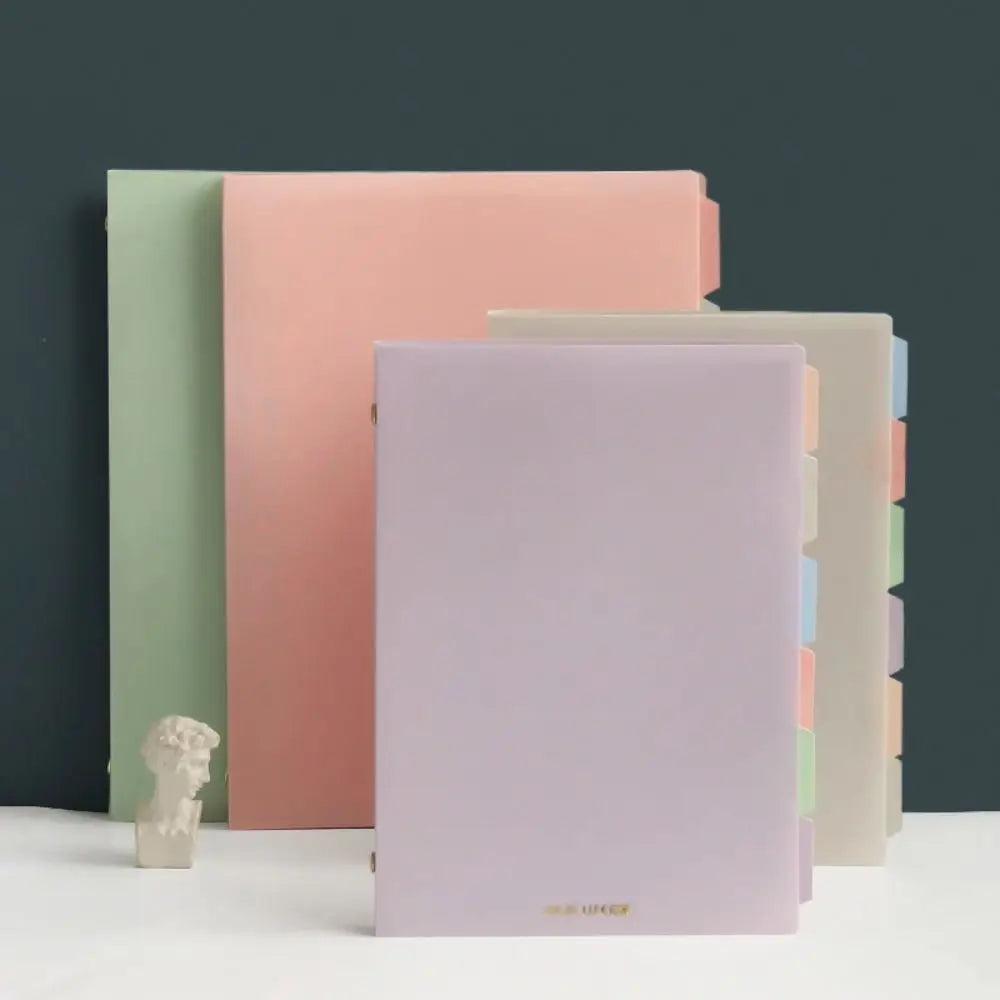 Soft A5 Binder Notebook Pastel Color with Pastel Index Divider Loose