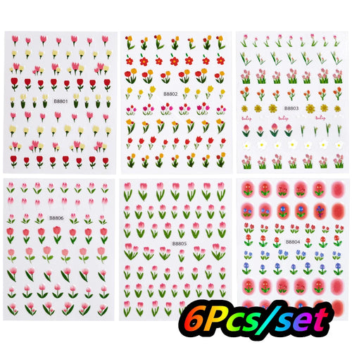 5*24Pcs=120Pcs Christmas Children Cartoon Nail Tips Colorful Cute Girl