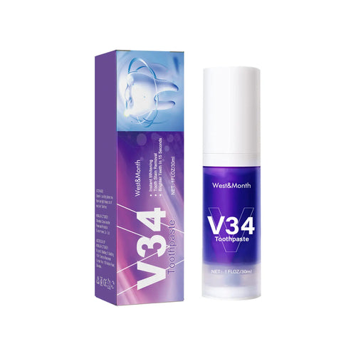 30ml V34 SmileKit Purple Toothpaste Removes Tartar Clean Oral Hygiene