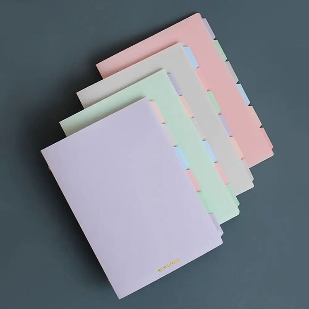 Soft A5 Binder Notebook Pastel Color with Pastel Index Divider Loose