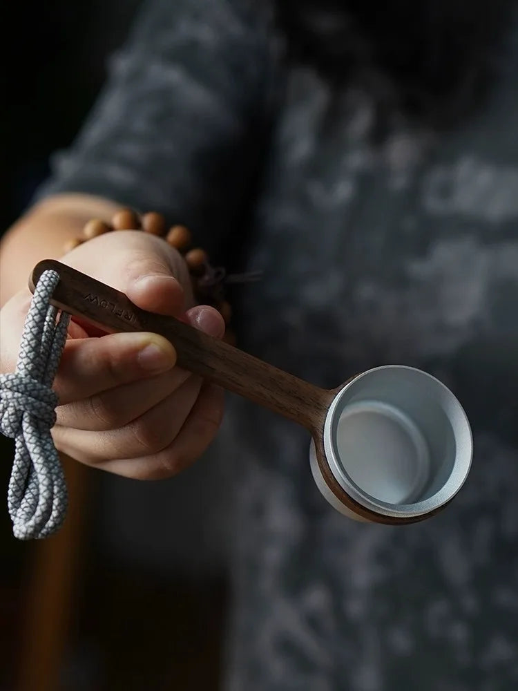 AIRFLOW Coffee Powder Bean Spoon Black Walnut Bean Spoon Short Handle