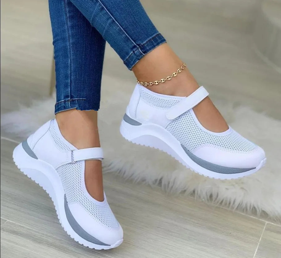 Zapatillas Mujer Sneakers Trendy Mesh Platform Socks Hollow Out