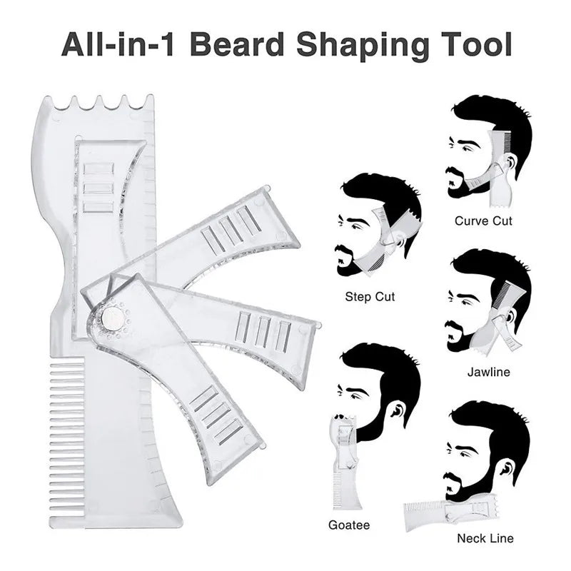 1pcs Adjustable Beard Shaping Tool with Comb Beard Styling Template