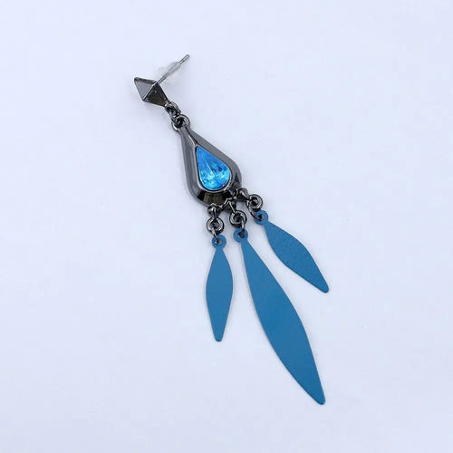 Game Honkai Star Rail Aventurine Cosplay Earrings Peafowl Pendant Ear