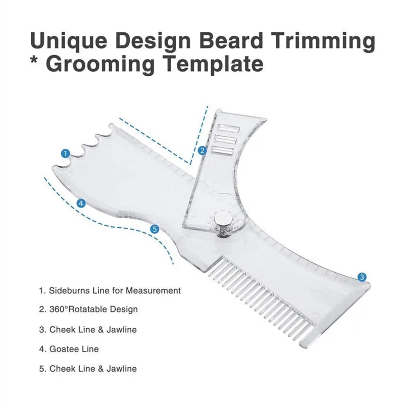 1pcs Adjustable Beard Shaping Tool with Comb Beard Styling Template