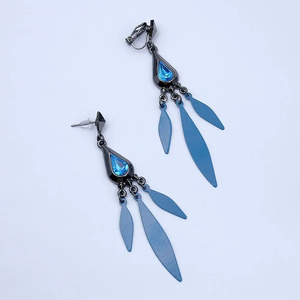 Game Honkai Star Rail Aventurine Cosplay Earrings Peafowl Pendant Ear