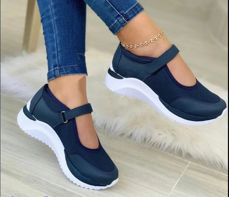 Zapatillas Mujer Sneakers Trendy Mesh Platform Socks Hollow Out