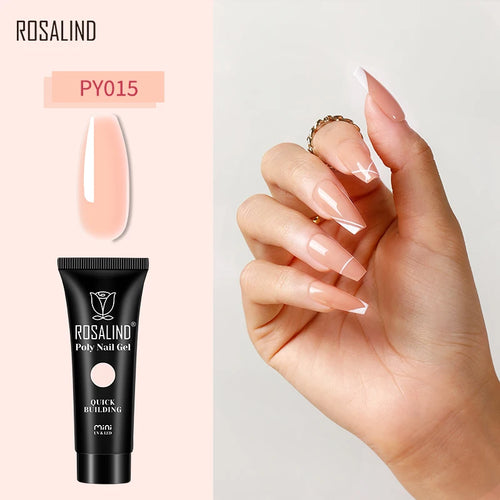 Rosalind Clear/Nude/Champagne Silver Poly Nail Gel Glitter Quick