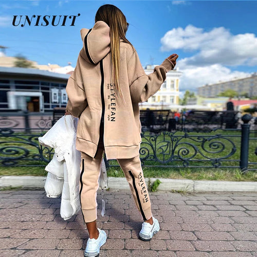 Autumn Fashion Casual Loose Suit Letter Printing Long Sweater