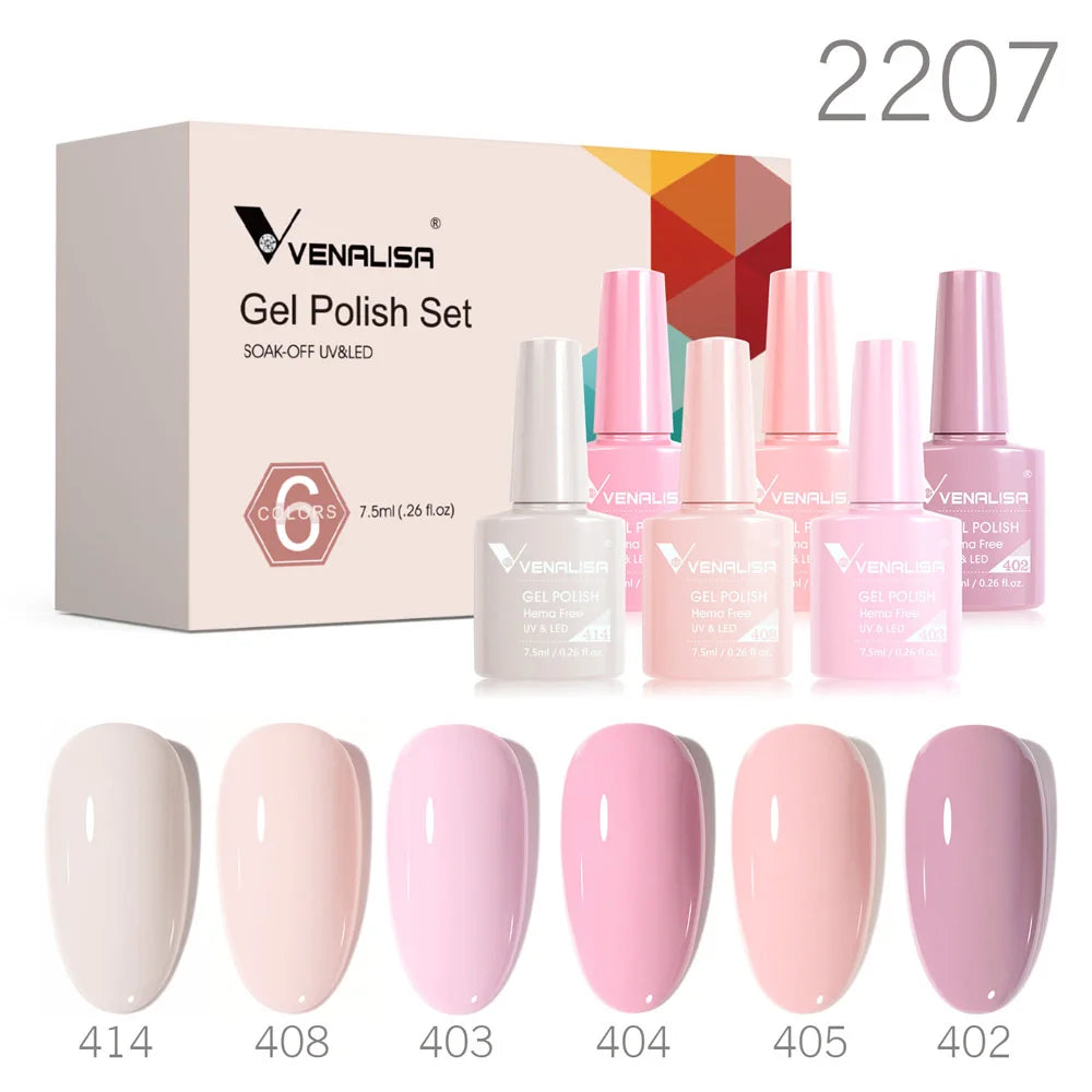 6pcs Venalisa Construction Gel Kit Stronger Jelly Color Reinforce