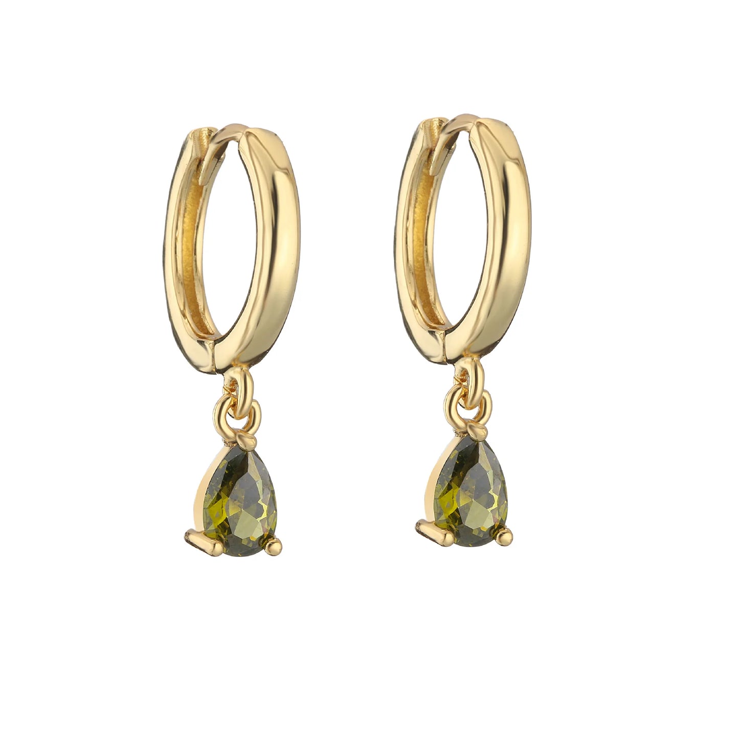 Stainless Stee Zircon Waterdrop Small Hoop Earrings For Woman Luxury