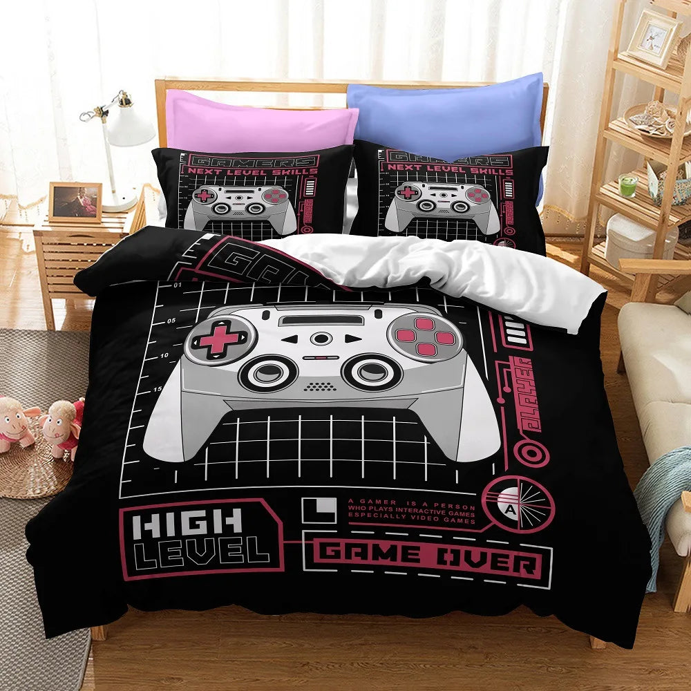 Gamer Bedding Sets for Boys, Duvet Cover Set, Video Games Comforter