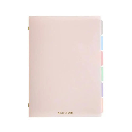 Soft A5 Binder Notebook Pastel Color with Pastel Index Divider Loose