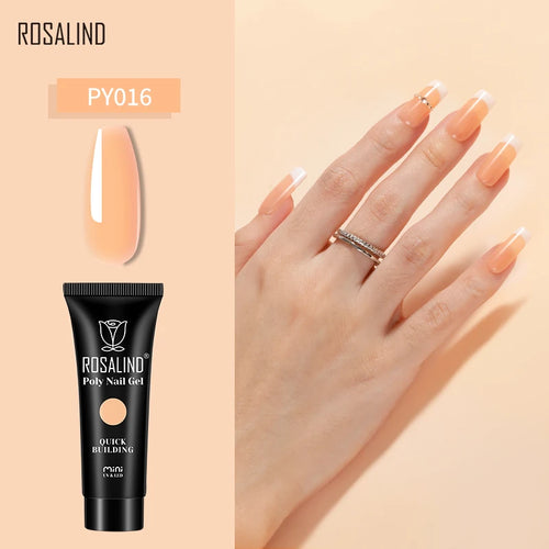 Rosalind Clear/Nude/Champagne Silver Poly Nail Gel Glitter Quick