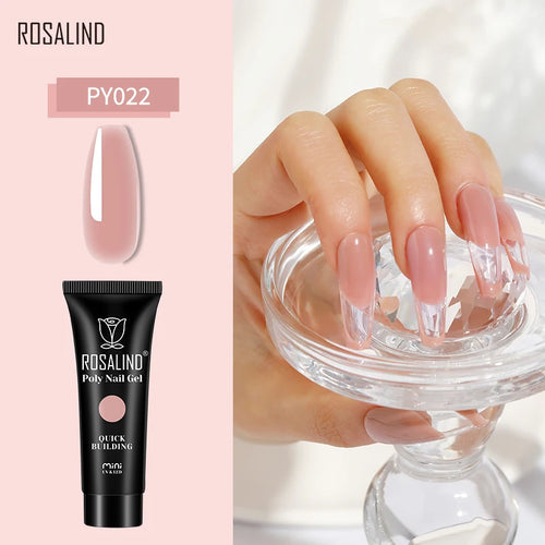 Rosalind Clear/Nude/Champagne Silver Poly Nail Gel Glitter Quick