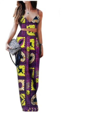 African Print Ladies Two Piece Suit