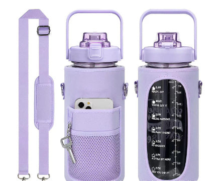 Outdoor Portable Travel With Scale Transparent Water Bottle Cup Set