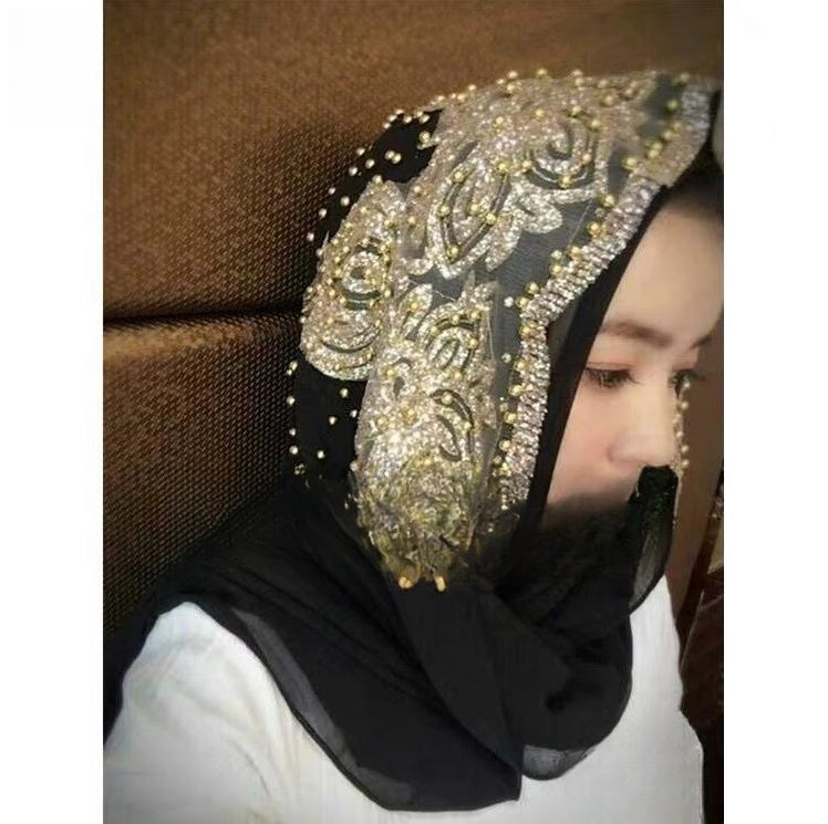 Women's Scarf Pearl Veil Scarf