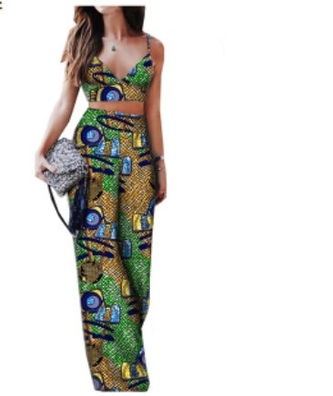 African Print Ladies Two Piece Suit