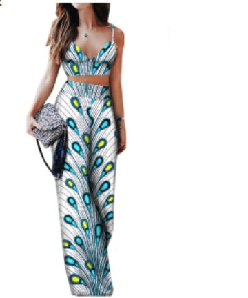 African Print Ladies Two Piece Suit