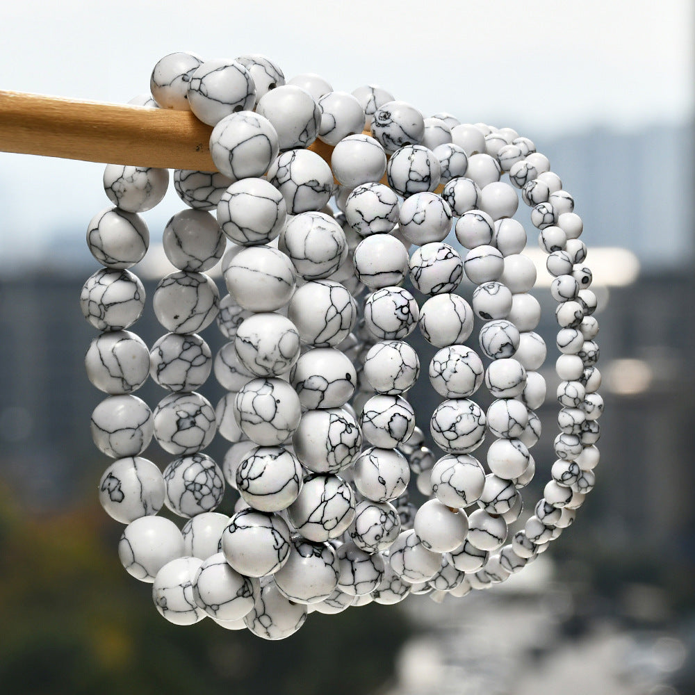 White Turquoise Beads Bracelet Ornament