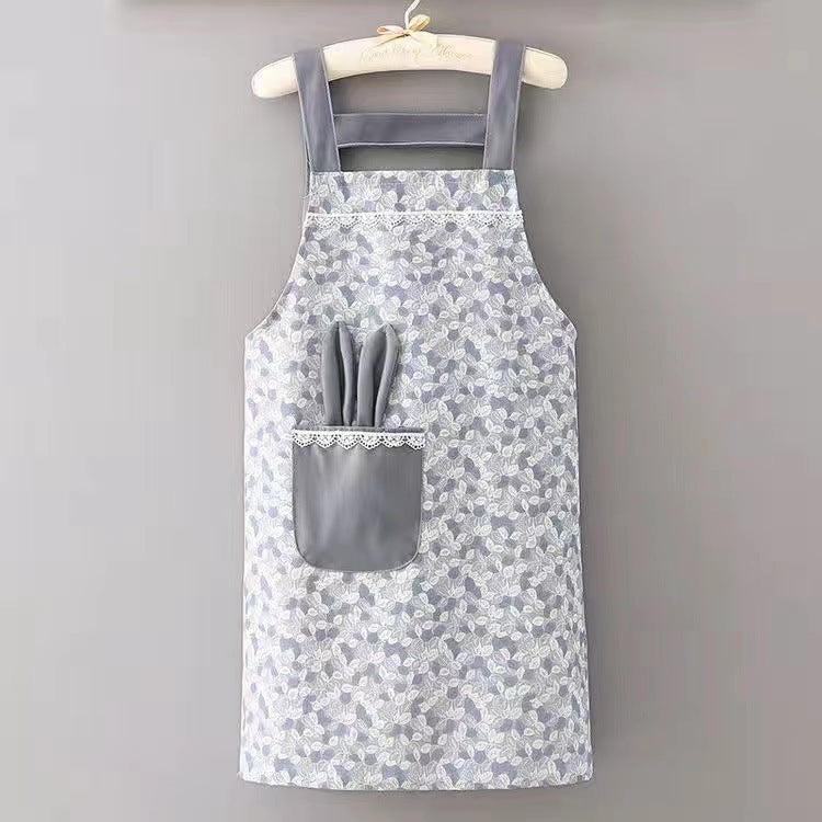 Cute Rabbit Ears Work Korean Version Cooking Apron