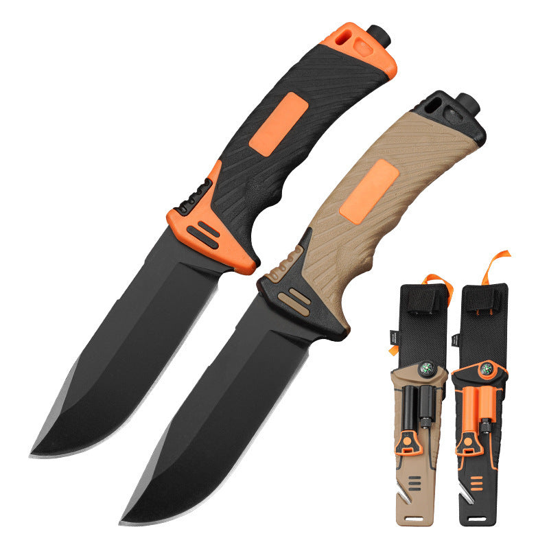 Outdoor High Hardness Straight Knife Outdoor Knife Tactical Knife Self-defense Knife